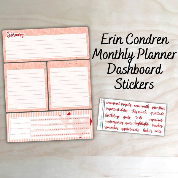 Erin Condren Planner Monthly Notes Dashboard - Etsy