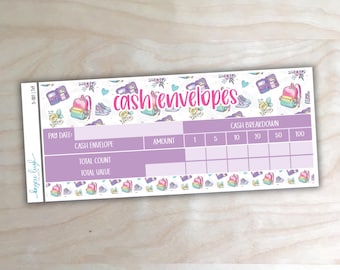 Cash Envelopes Stickers for 7x9 and 8.5x11 Planners | S-001