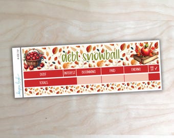 Debt Snowball Stickers for 7x9, A5, and 8.5x11 Planners | M-058