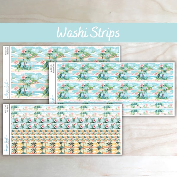 Washi Strip Stickers | Thin, Header, and Thick Strips | M-021