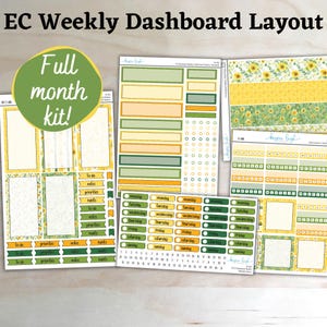 EC Dashboard Weekly Sticker Kit | FULL MONTH | Erin Condren | M-044