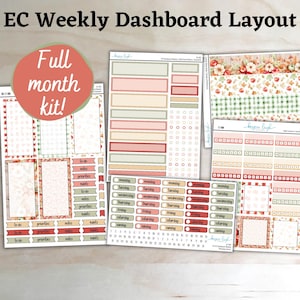 EC Dashboard Weekly Sticker Kit | FULL MONTH | Erin Condren | M-045