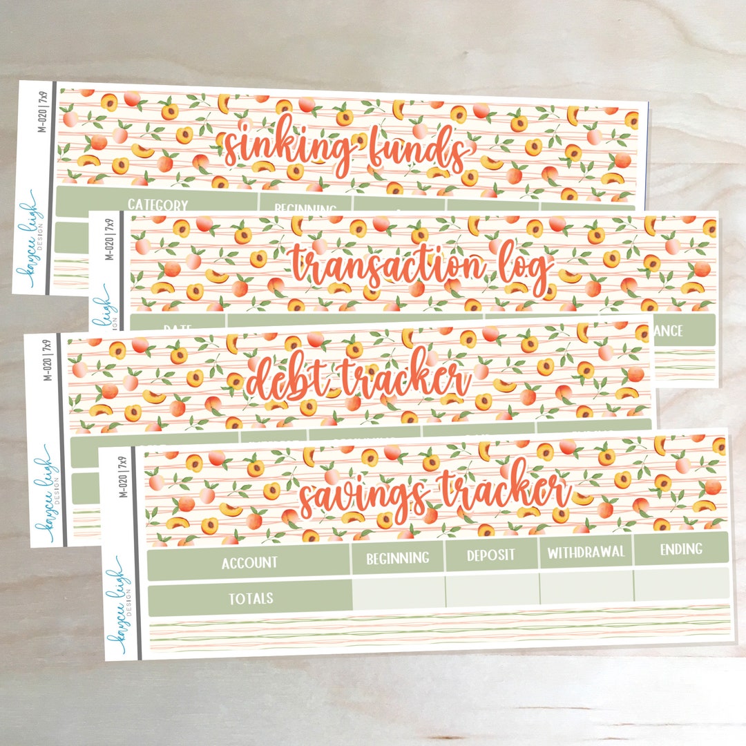 Budget Kit Stickers for A5, 7x9, and 8.5x11 Planners Savings Tracker ...