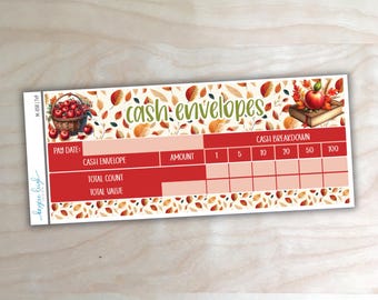 Cash Envelopes Stickers for 7x9 and 8.5x11 Planners | M-058