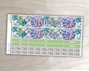 Monthly and Other Bills List Stickers | Master Bills List | Y-052