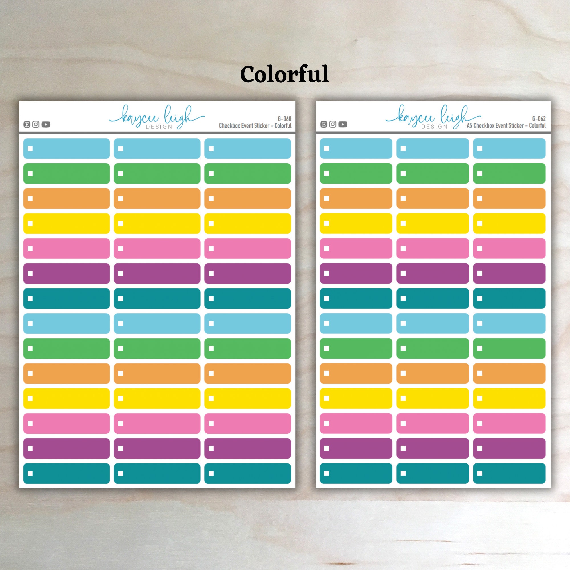 Checkbox Event Stickers for Use in Planners, Notebooks, Bullet Journals ...