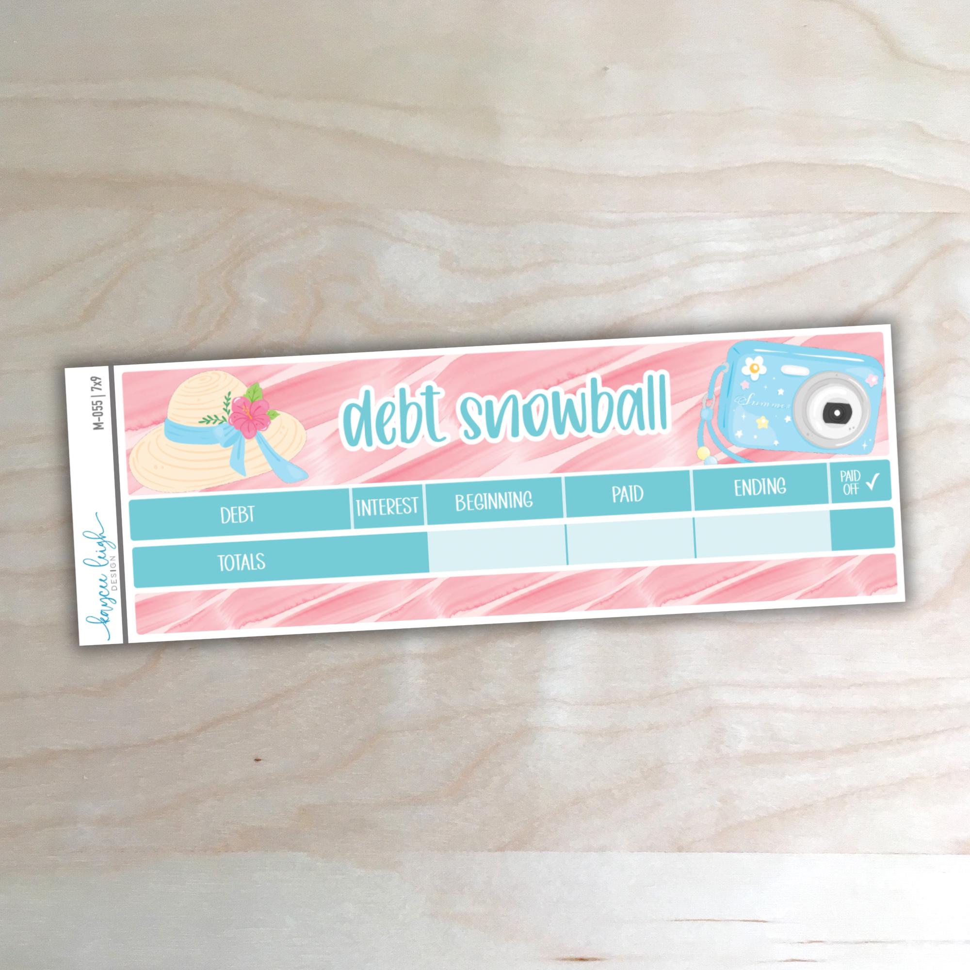 Debt Snowball Stickers for 7x9, A5, and 8.5x11 Planners | M-055 - Etsy