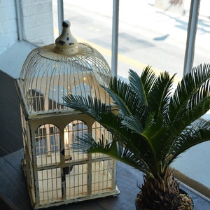 Victorian Birdcage with Edison Bulb and Fairy Lights - The Gilded Series