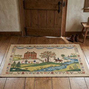 Bedruckte Teppiche mit Landhausmotiven | Vintage-Landhaus-Muster