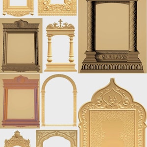 Religieuze iconen en frames 3D STL-modellen, CNC-freessnijwerk (digitaal product) - X033