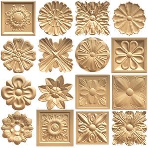 91 szt. modeli 3D STL z motywami kwiatowymi do plotera CNC (do pobrania w wersji cyfrowej) - X019