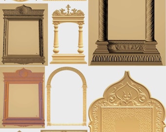 Religious Icons & Frames 3D STL Models, CNC Router Carving (Digital Product) - X033