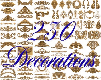 230 Pcs 3D STL Models Ornamental Moldings for CNC Router, Decorative Architectural Carving Designs, Artcam Aspire, Digital Download