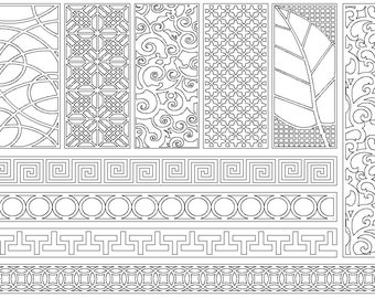 Decorative Panels DXF / EPS / SVG / Clipart/ Cut Files/ Cricut/ Silhouette/ Vector