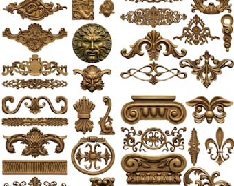 100 Premium 3D STL Ornament Models for CNC Router Carving, Baroque Rococo Furniture Decor Relief STL Bundle Pack