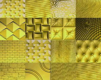 39 PCS 3D Wall Panel STL Models for CNC Wood Carving, Textured Wave Relief Panels, Decorative Wall Art Router Files, Digital Download Pack