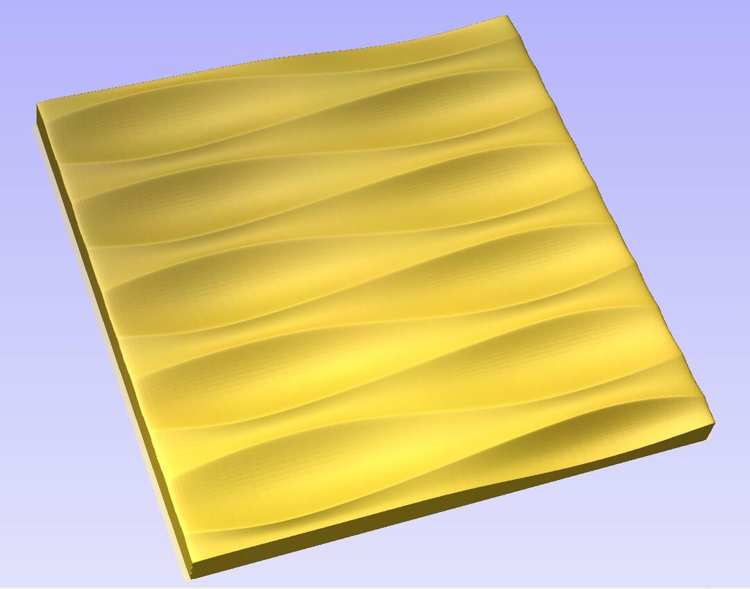 Modern Wave Wall Panel STL CNC Router File 3D Wave Wall Texture ...
