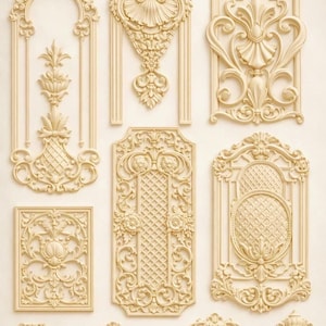 CNC装飾パネルSTLパック30個 - 家具とドア用の建築装飾品