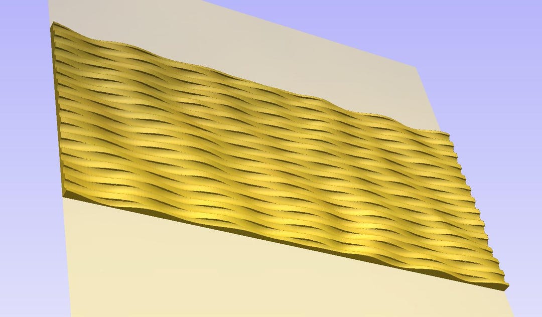 Fine Horizontal Wave Wall Panel STL CNC Router File Decorative 3D Wood ...