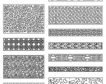 Decorative Panels and walls DXF / EPS / SVG / Clipart/ Cut Files/ Cricut/ Silhouette/ Vector