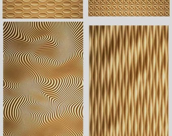 3D Wall Panel STL Models, CNC Wood Carving (12 Pcs) (Digital Download)