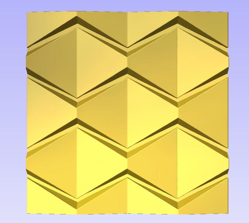 Geometric Pyramid Wall Panel STL CNC Router File Decorative 3D Wood ...