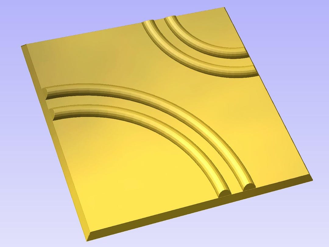 Side Router Texture Design Minimal Arc Wall Panel STL CNC Router File Modern Geometric Wall ...