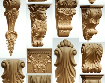 191 CNC STL Files – Architectural Cornices, Columns & Decorative Moldings - X006