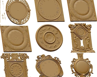 3D Clock STL Models - CNC Router Carving Designs (Digital Download) - X008