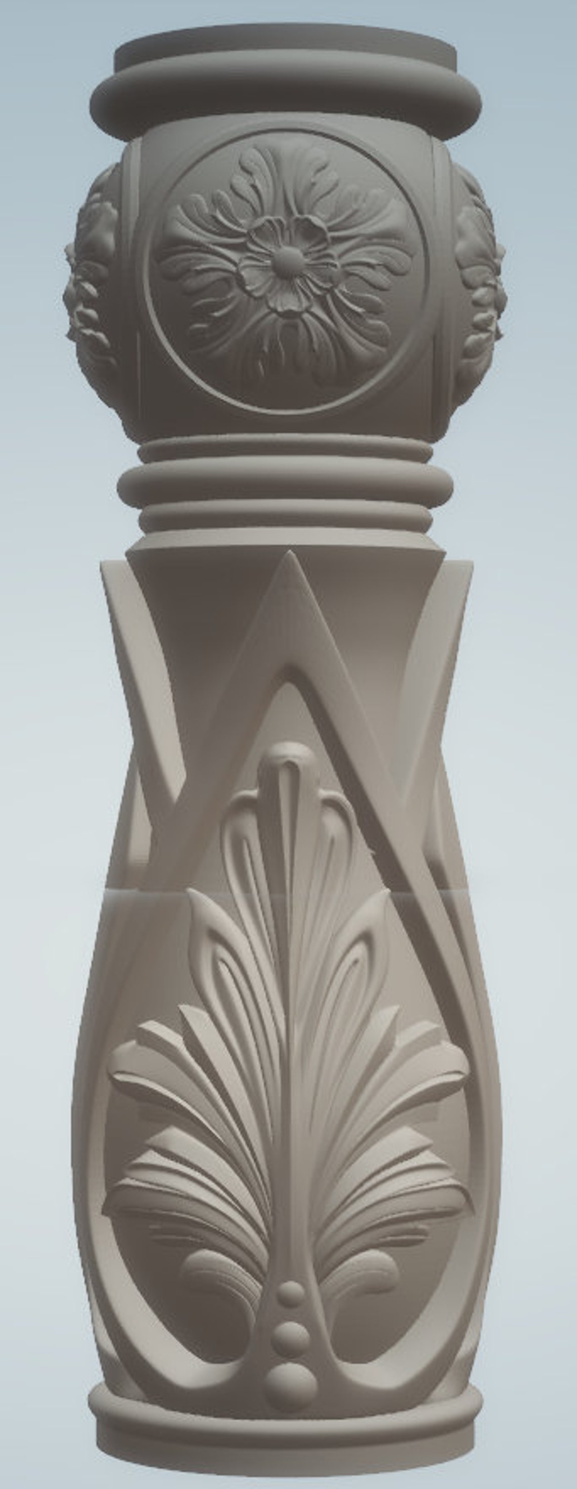 3D STL Models: Pillars, Balusters & Fences (67 Pcs) - CNC Router ...