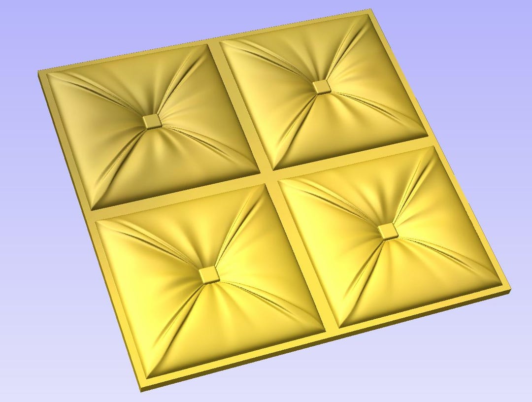 Side Router Texture Design 3D Upholstered Wall Panel STL CNC Router File Cushion Panel Pattern ...