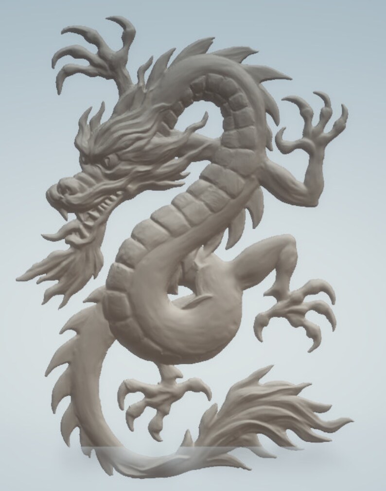 3D STL Models Dragons Deco for CNC Router Aspire Artcam Engraver ...