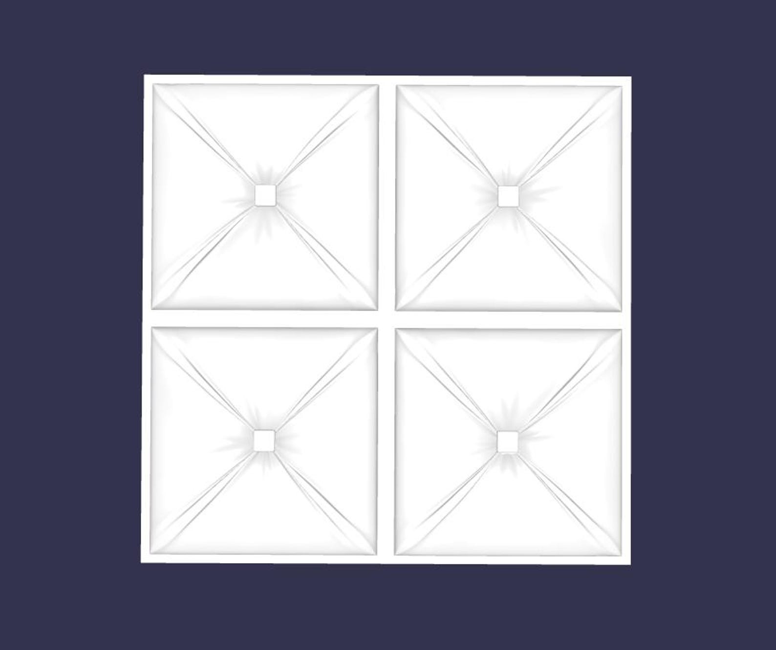 Side Router Texture Design 3D Upholstered Wall Panel STL CNC Router File Cushion Panel Pattern ...