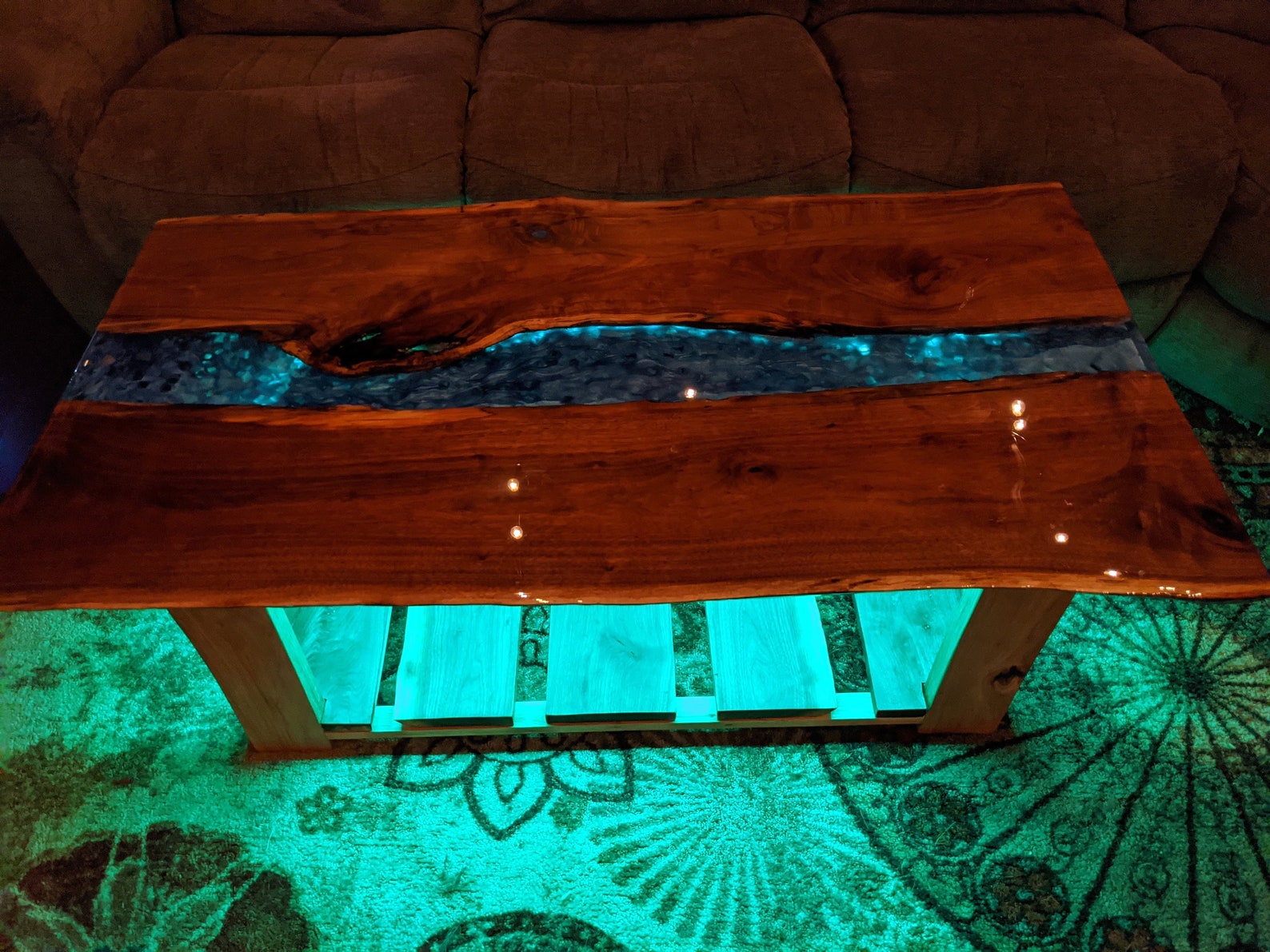 Live Edge Epoxy River Coffee Table Etsy