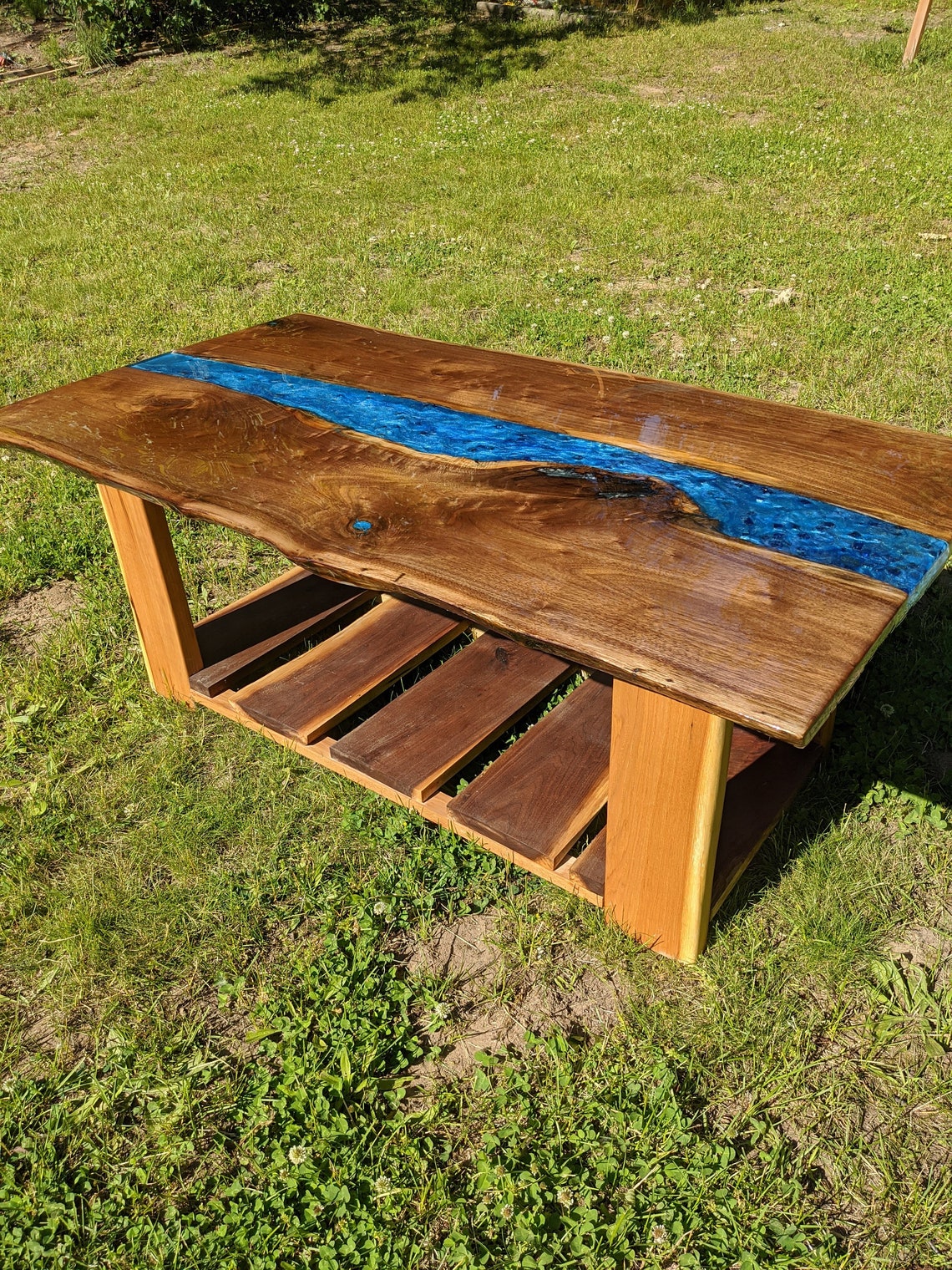 Live Edge Epoxy River Coffee Table Etsy