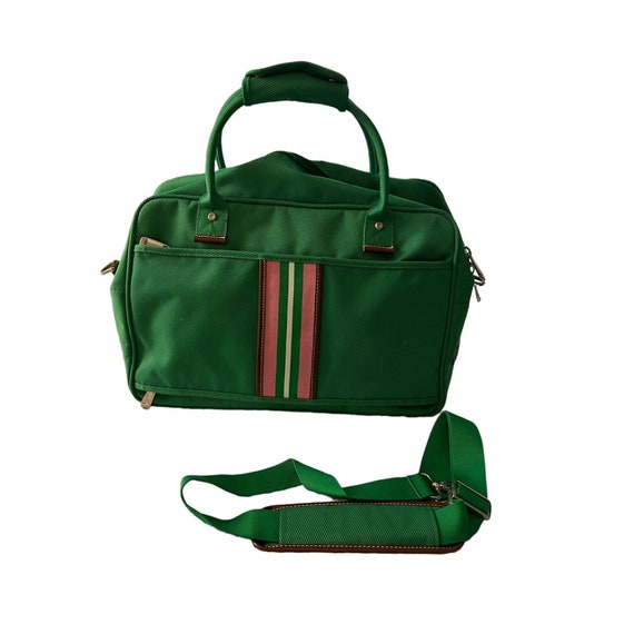 Løft dig op materiale transportabel Vintage Tommy Hilfiger Weekender Bag Green Pink Stripe Travel - Etsy