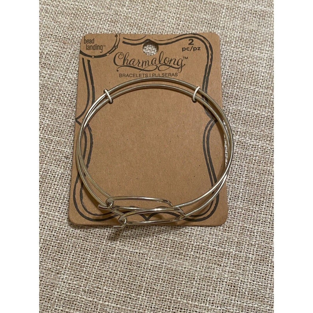 Bead Landing Charmalong 2 Piece Silver Tone Bracelet Nickel Free NEW Etsy