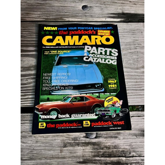 Vintage the Paddock s Camaro Parts Accessories Catalog 1986 67