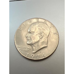 1974 Eisenhower Dollar Coin D Mint Mark Vintage Collectible Ike Dollar Coin
