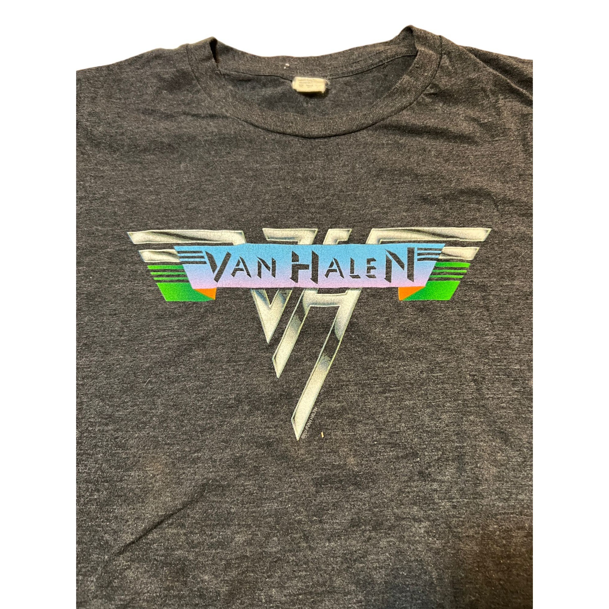 VAN HALEN ビンテージオリジナルティーシャツ Vintage Van Halen Shirt Heather Dark Gray 707 Brand 52