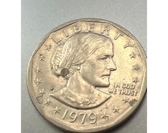 1979 Susan B. Hippie Ein Dollar Münze USA Währung Seltenes Sammlerstück