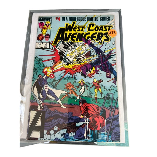 Vintage West Coast Avengers Comic Book #4 in 4 issue limited Series