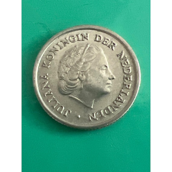 1960年オランダ10セント硬貨 ユリアナ女王 銀冠デザイン - Etsy 日本