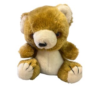 Vintage Cuddle Wit Plush Teddy Bear Toy 7&quot; Tall Stuffed Animal Sitting Brown