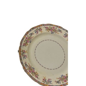 Vintage 40er Jahre Epiag Royal Porzellan Speiseteller Tschechoslowakei Blumen Goldrand 22 cm