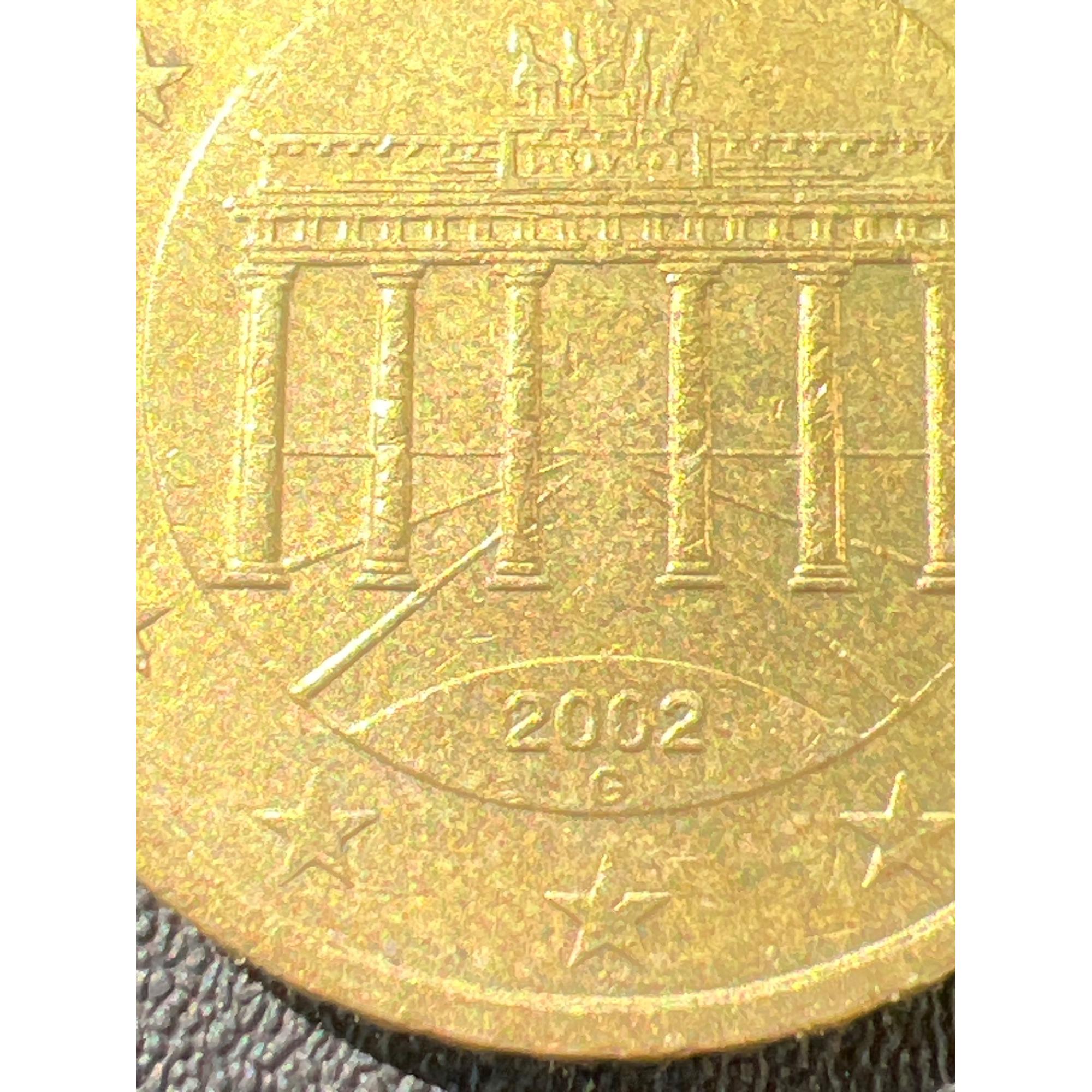 2002年 ドイツ 50ユーロセント硬貨 G ミント 希少コイン