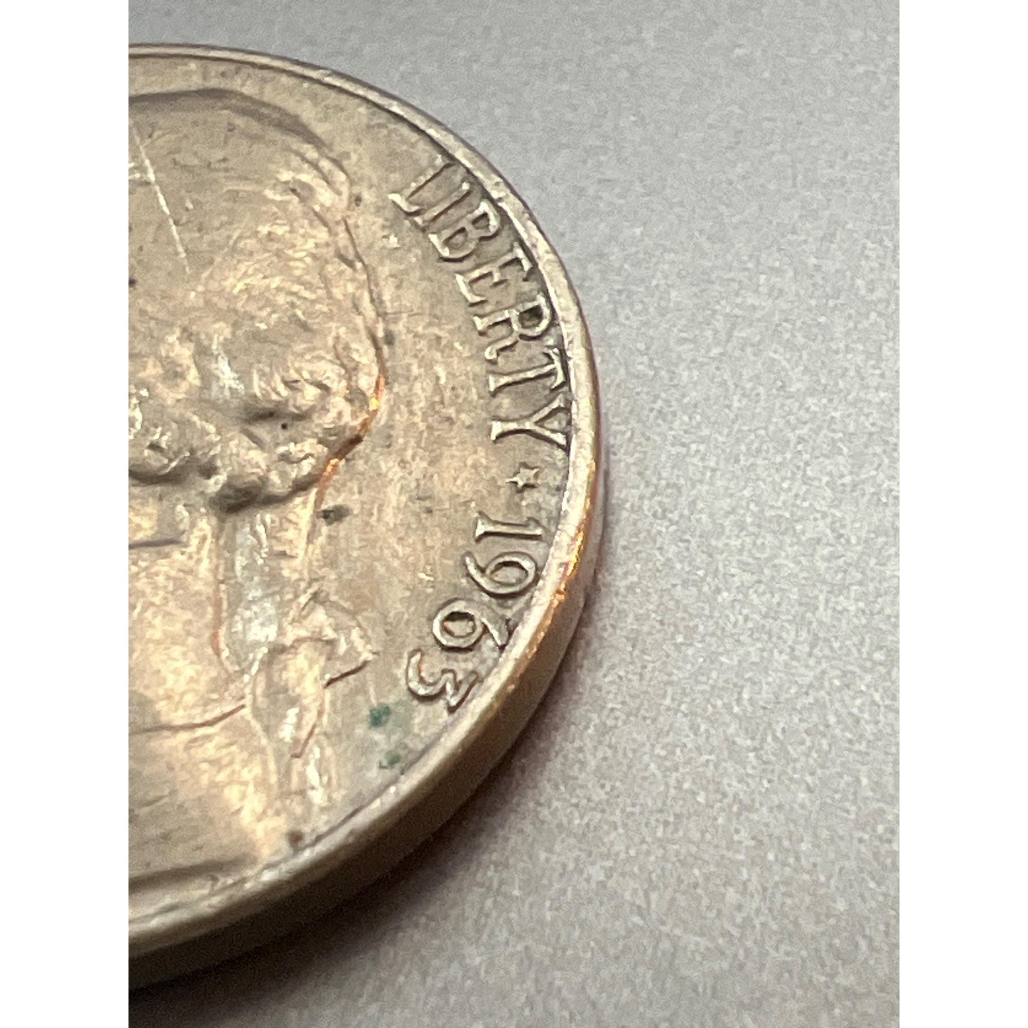 1963年 ジェファーソン ニッケル コイン 米国 ミントマークなし 米国