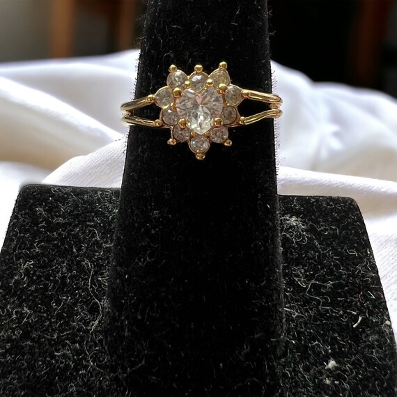 Vintage Avon Anillo Corazon Piedras de Vidrio Ligeramente Ajustable Sentado a 7.5 NWOT Etsy Espana
