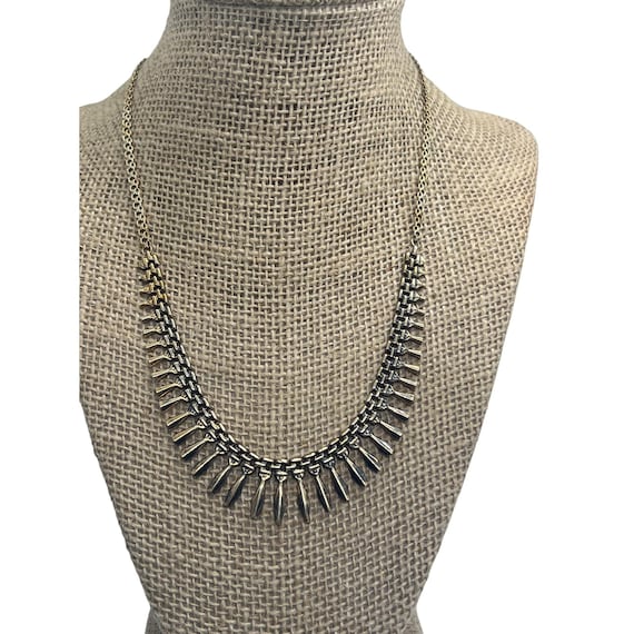 Vintage JCM Sterling Silver Gold Vermeil Necklace Egyptian