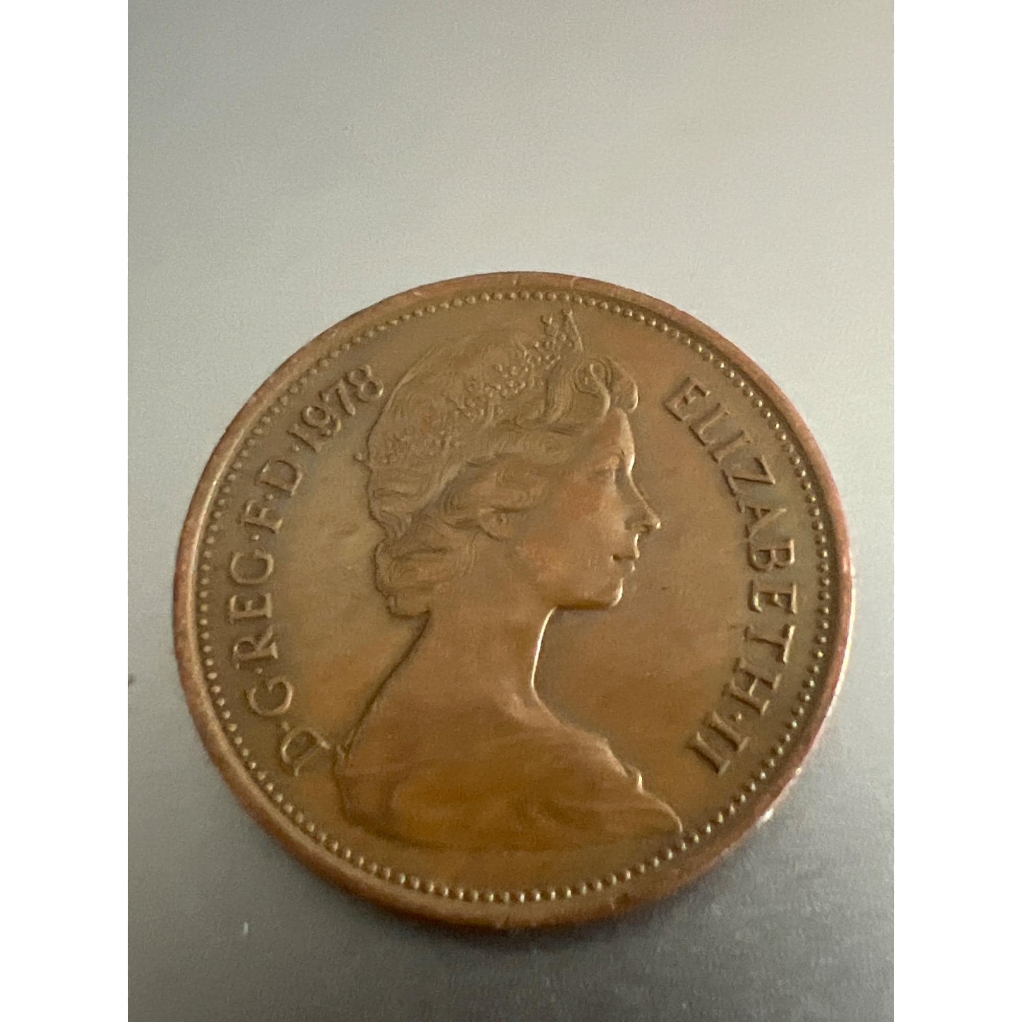 1978年 英国 2ペンス硬貨 エリザベス2世銅貨 コレクターズアイテム